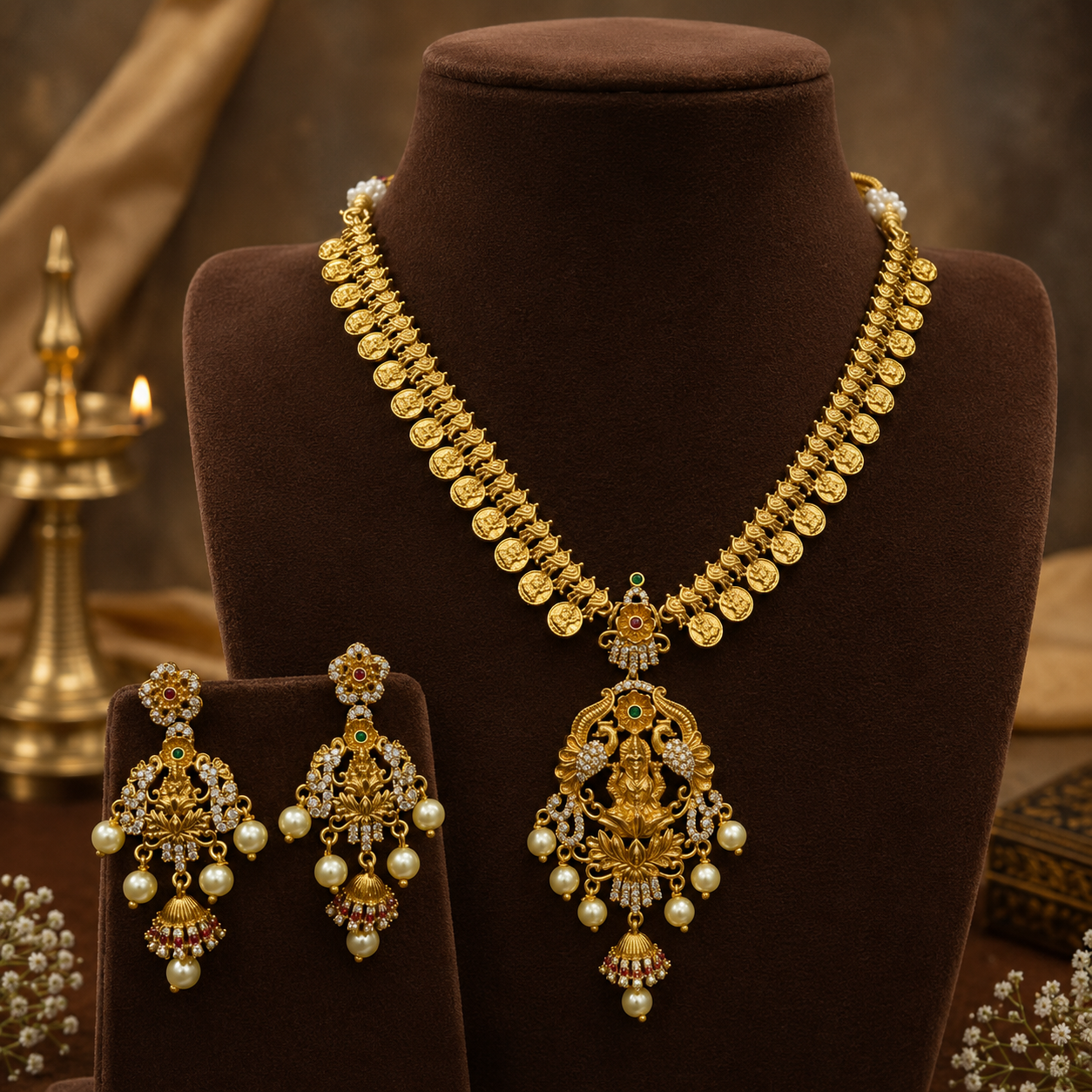 Mahalakshmi Necklace Set ✨ I Code: KJ2950