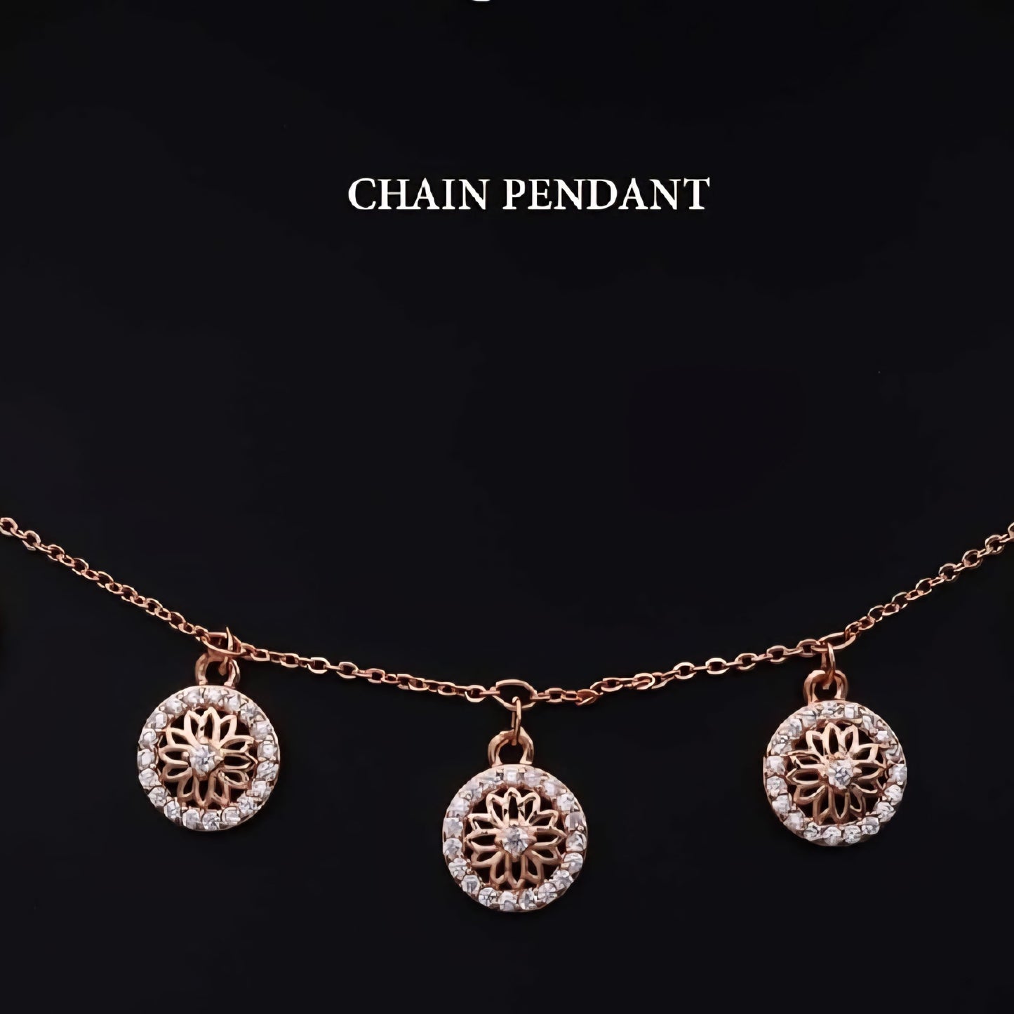 CZ Rosegold Chain pendant 5C
