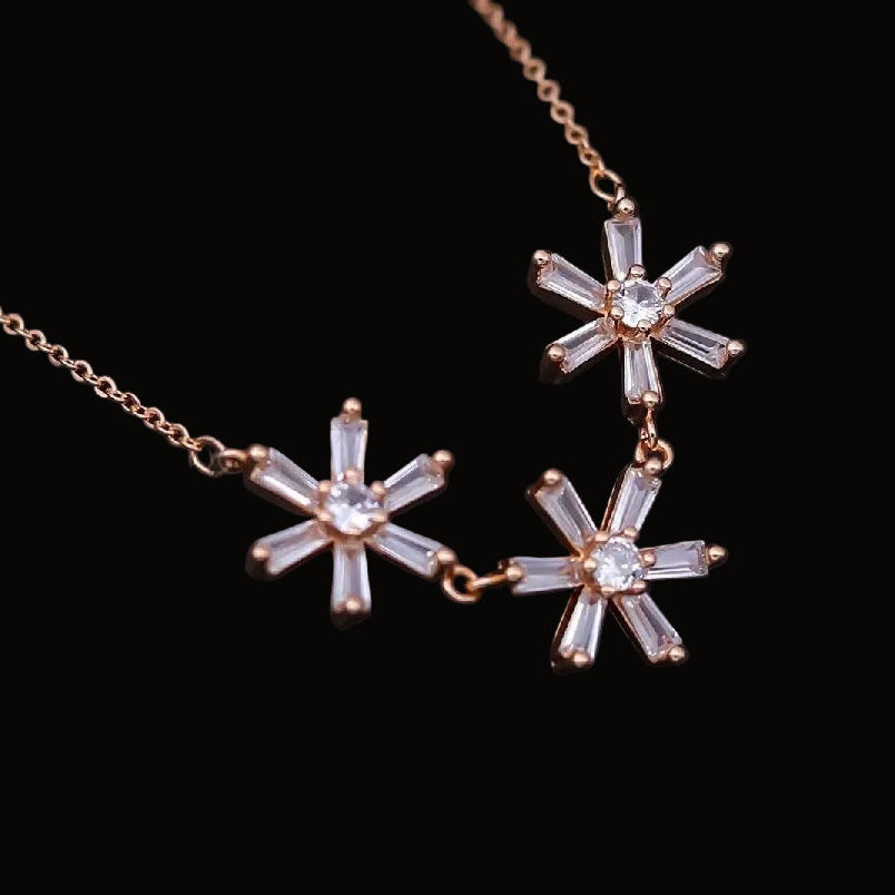 CZ Rosegold Chain pendant 3F