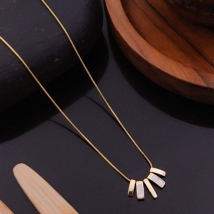 Gold Bar Pendant Chain for Everyday Elegance: Code SP1210