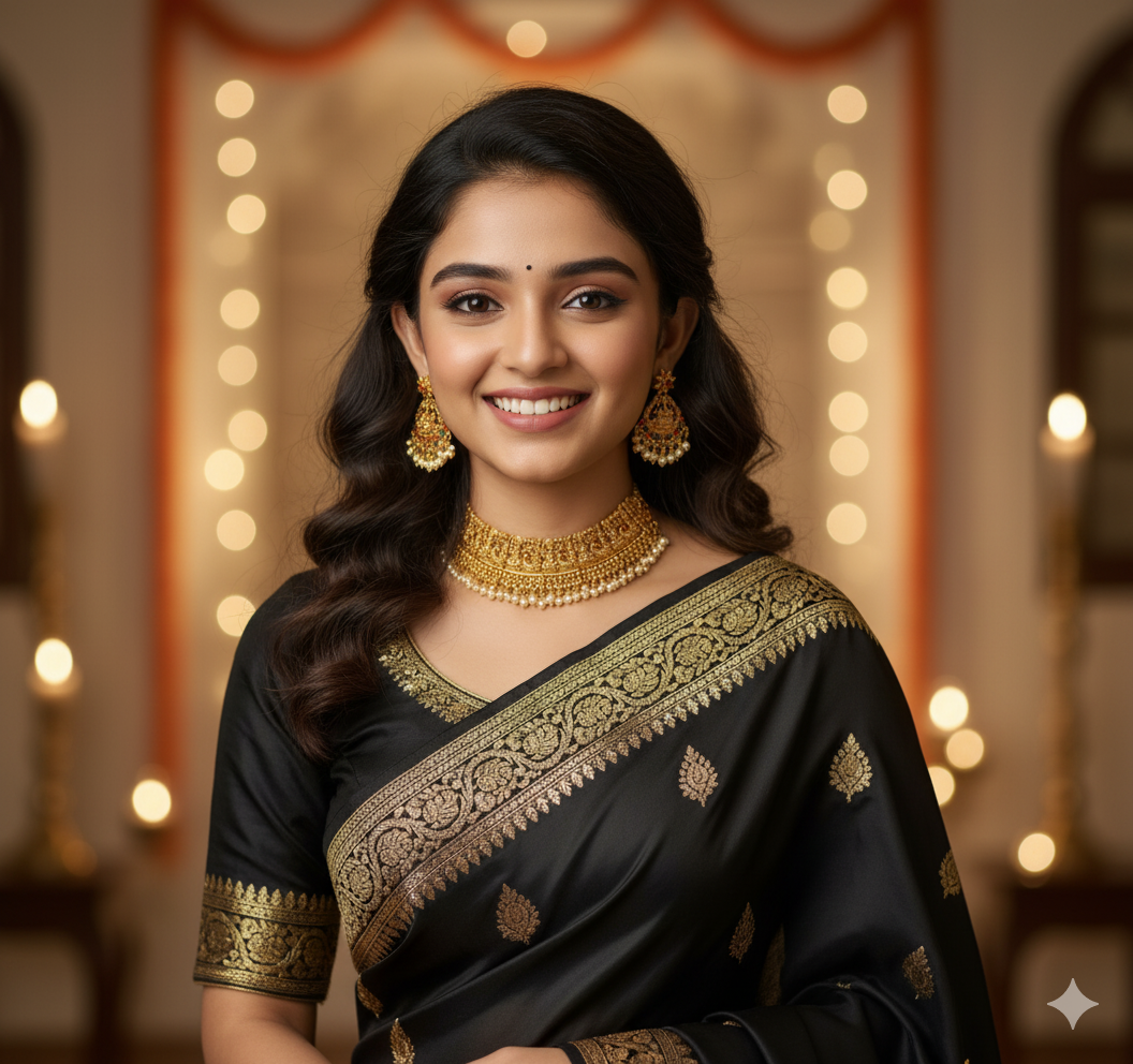 Lakshmi necklace set with Pearl Hanging