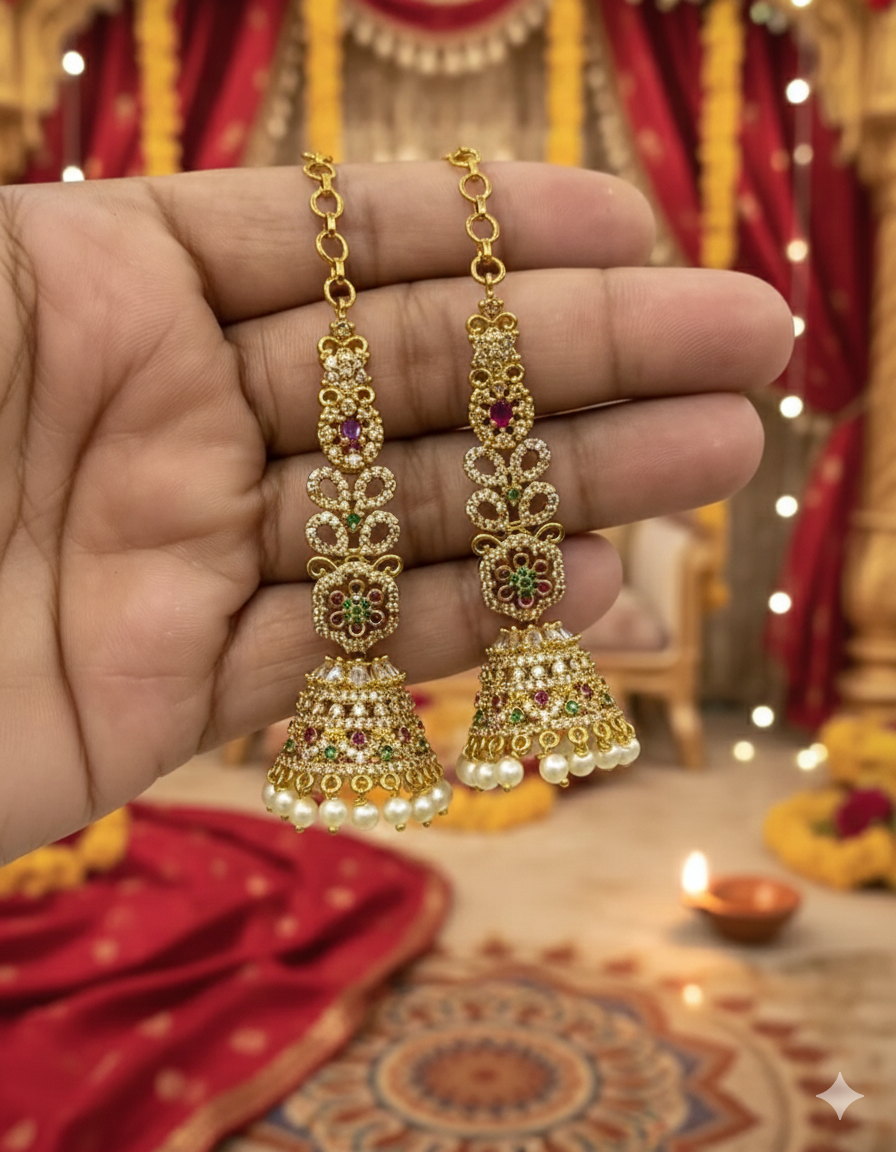 Temple Jhumkas (Pure Gold Look)