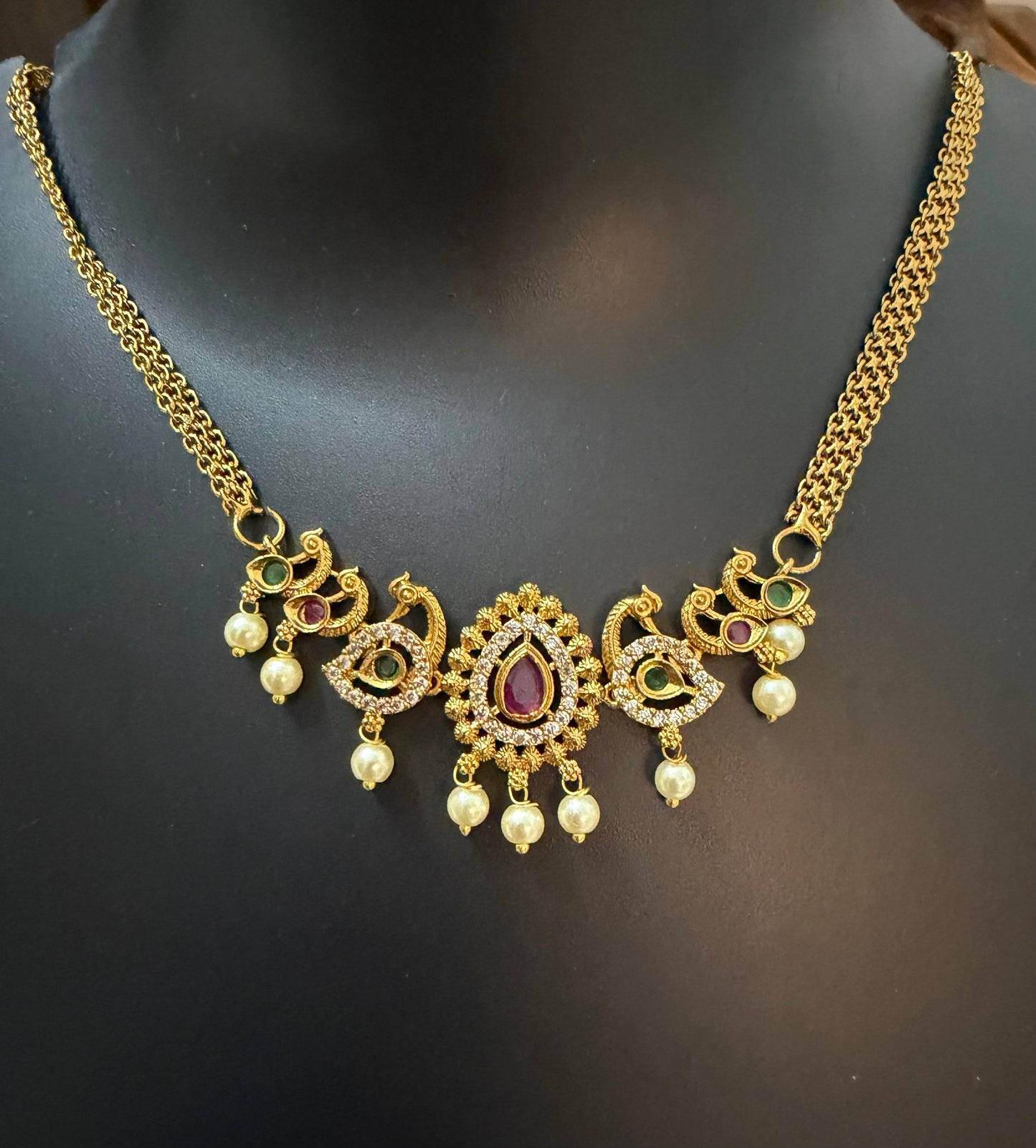 Peacock necklace:Code MJ4590