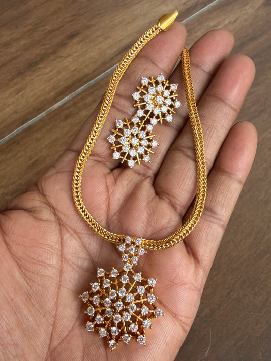 Diamond replica locket with earrings : Code: SK2000