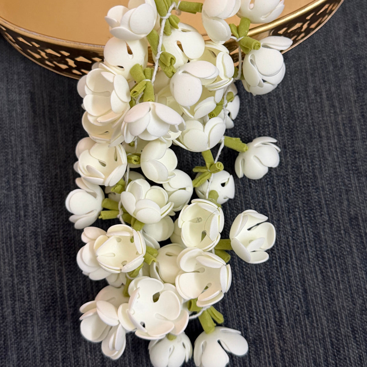 Mullamottu Mala - Luxe Artificial Jasmine String for Bridal Hair & Pooja - 1 String