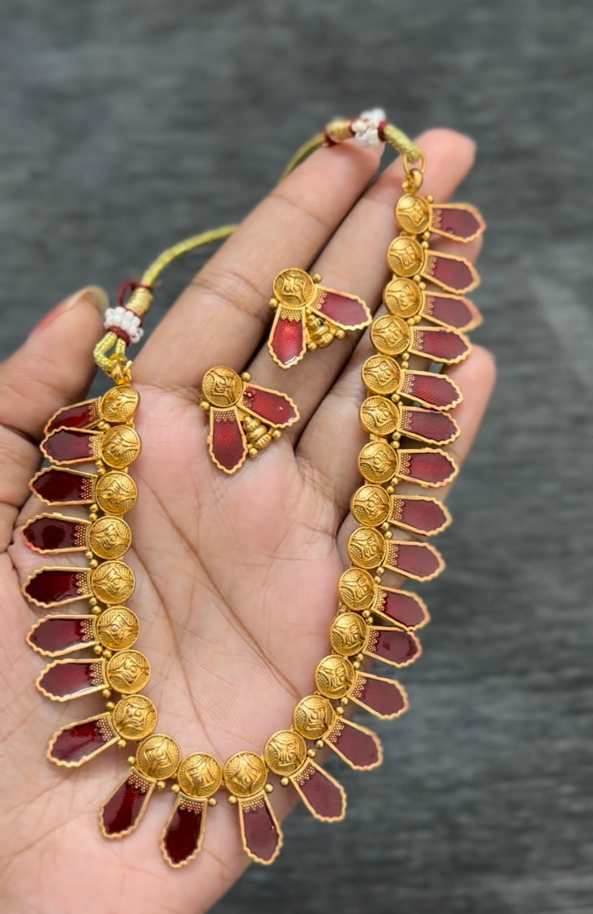 Royal Ruby Necklace with earrings