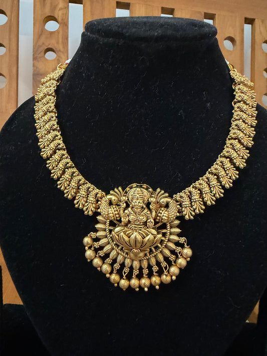 Premium Lakshmi Necklace set with Jhumka