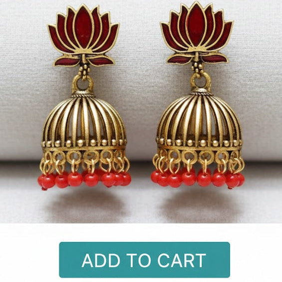 Lotus Jhumka