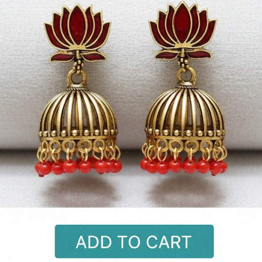 Lotus Jhumka