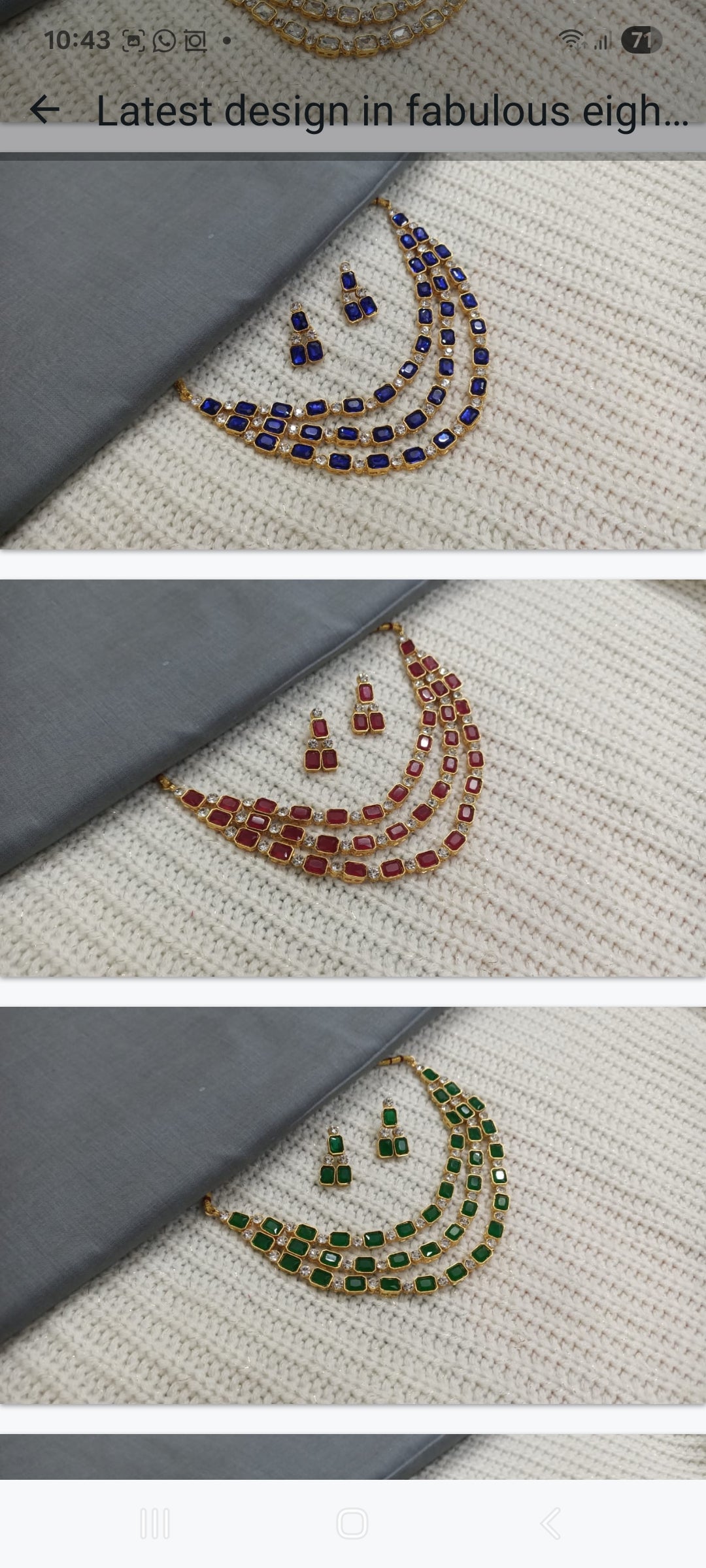 Double layer chocker with glass stones