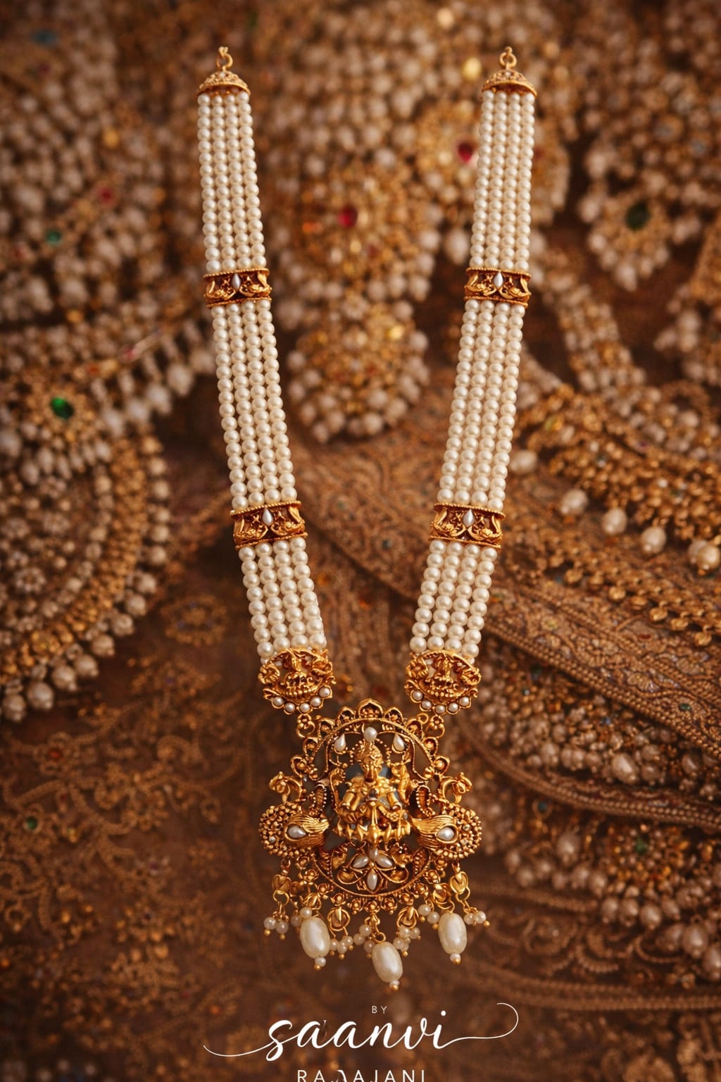 Goddess Lakshmi  Pearl Long Haram Saanvi by Rajani Code CJ3001