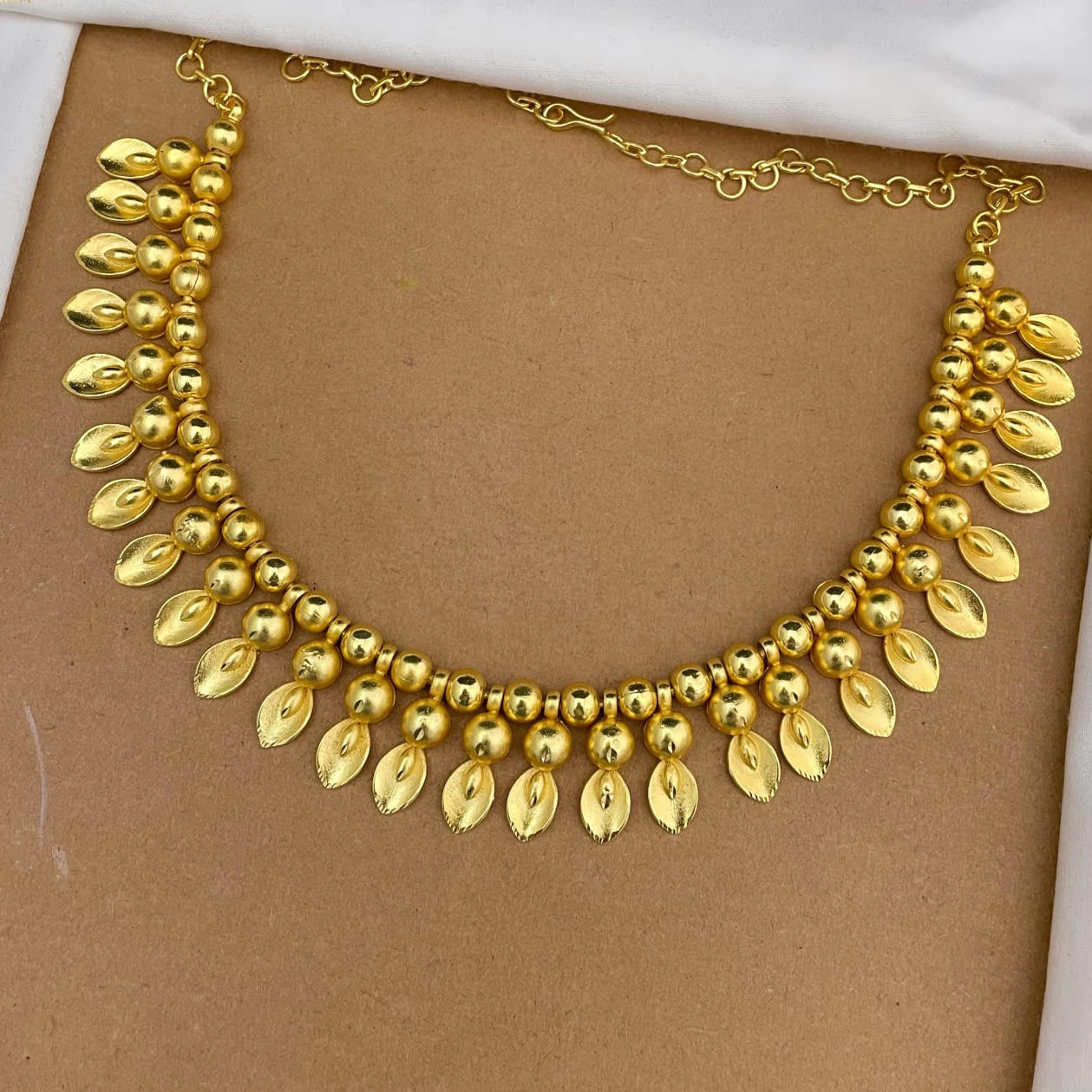 Exquisite Gold-Plated Mullamottumala (Jasmine Bud Necklace)