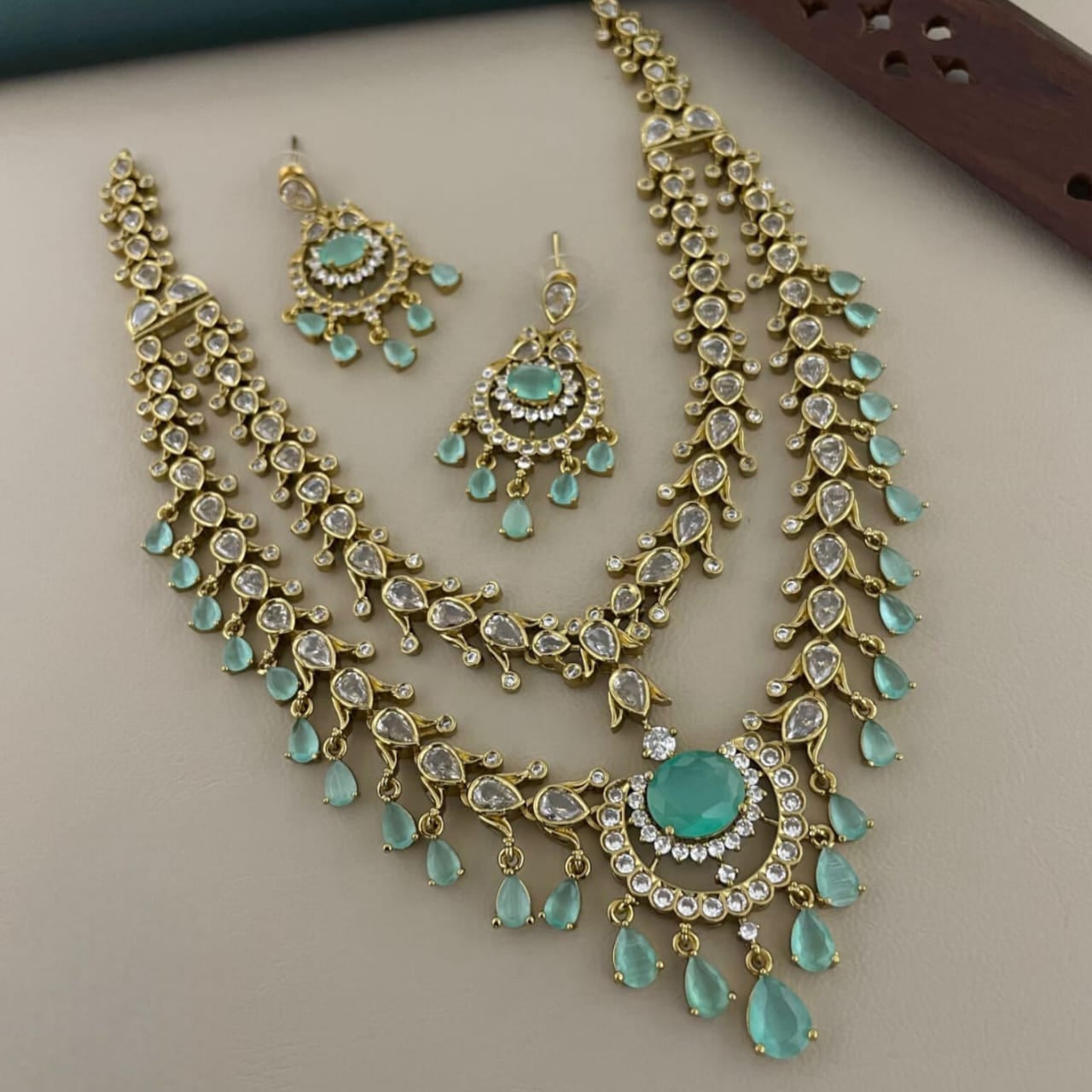 Kundan Necklace Set EKAD1 | Bridal & Temple Style Imitation Jewellery for Weddings & Festive Wear