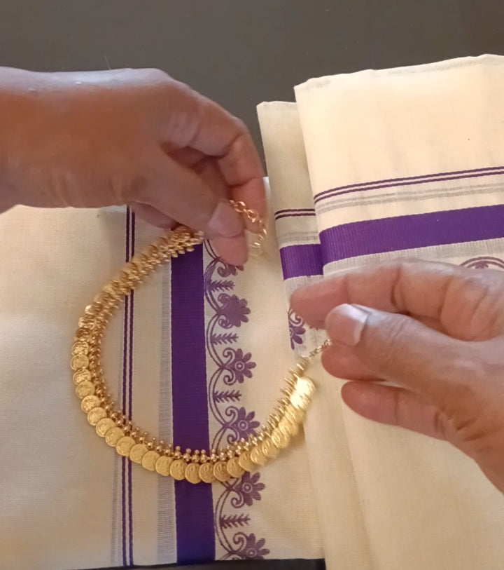 Vishu 🌼 Special offer| Set mundu+ Necklace set I Code: VISHUOFFER SET 1