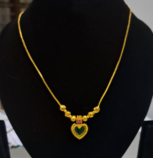 Necklace set with heart shaped small Palakka locket