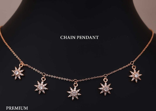 CZ Rosegold Chain pendant 5S