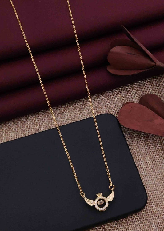 Angel Wing Pendant Chain – Graceful Minimal Style : Code SP8500
