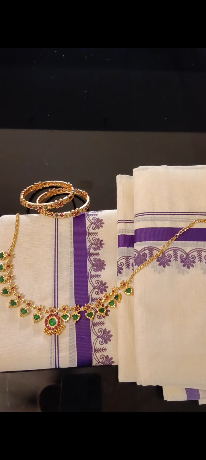 Vishu 🌼 Special offer| Set mundu+ Necklace set I Code: VISHUOFFER SET 1